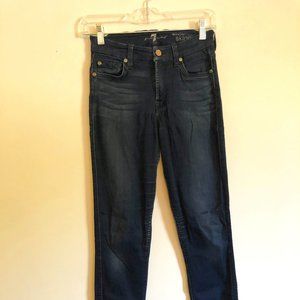 Sevens the mid rise skinny dark stretchy denim